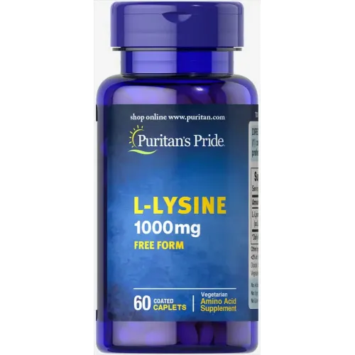 Л-лізин, L-Lysine, Puritan's Pride, 1000 мг, 60 капсул