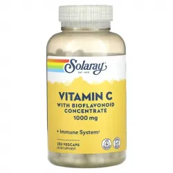 Вітамін С з біофлавоноїдами, Vitamin C, Solaray, концентрат, 1000 мг, 250 капсул