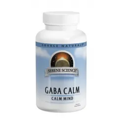 GABA (Гамма-аміномасляна кислота), смак апельсина, Serene Science, Source Naturals, 60 таблеток для розсмоктування 