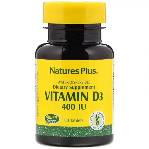 Nature's Plus, витамин D3, 400 МО (10 мкг), 90 таблеток