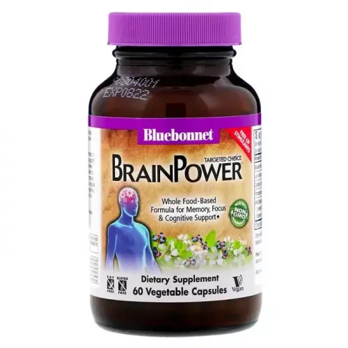 Bluebonnet Nutrition, Targeted Choice, Brain Power, підтримка мозку, 60 рослинних капсул 