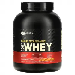 Optimum Nutrition, 100% Whey Gold Standard, сироватковий протеїн, зі смаком полуниці та банана, 2270 г