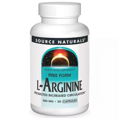 Source Naturals, L-аргинин, 500 мг, 50 капсул