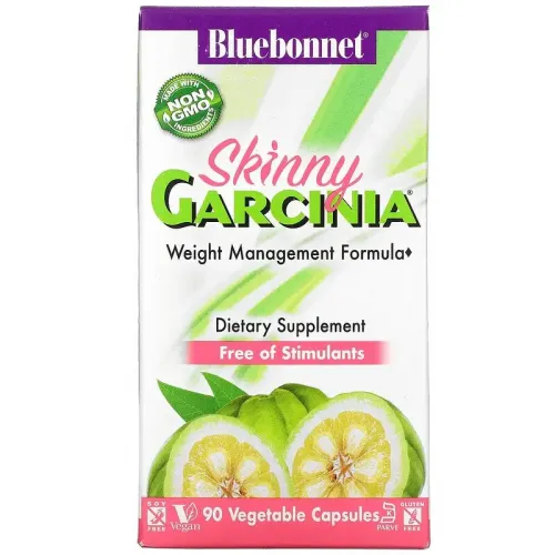 Bluebonnet Nutrition, Формула для контролю ваги Skinny Garcinia, 90 рослинних капсул 