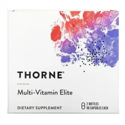 Thorne Research, Multi-Vitamin Elite, мультивітаміни для прийому вранці та ввечері, 2 флакони, по 90 капсул