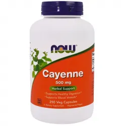 Кайенскийперець, Cayenne, Now Foods, 500 мг, 250 капсул,