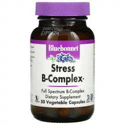 Bluebonnet Nutrition, Stress B-комплекс, 50 ​​рослинних капсул 