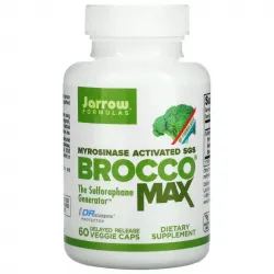 Jarrow Formulas, BroccoMax, сульфорафан глюкозинолат (SGS), активований мірозиназою, 60 рослинних капсул з відстроченим вивільненням