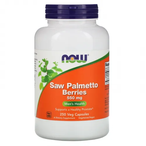 Now Foods, Saw Palmetto, ягоди сереної, 550 мг, 250 рослинних капсул