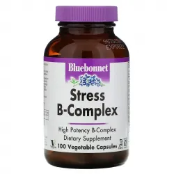 Bluebonnet Nutrition, Stress B-комплекс, 100 рослинних капсул 