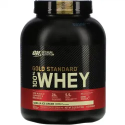 Optimum Nutrition, 100% Whey Gold Standard, сироватковий протеїн, зі смаком ванільного морозива, 2270 г