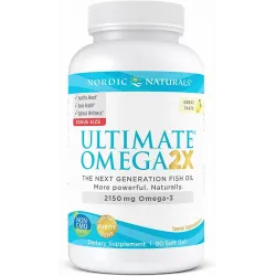 Nordic Naturals, Ultimate Omega 2X, зі смаком лимона, 2150 мг, 90 м'яких пігулок 