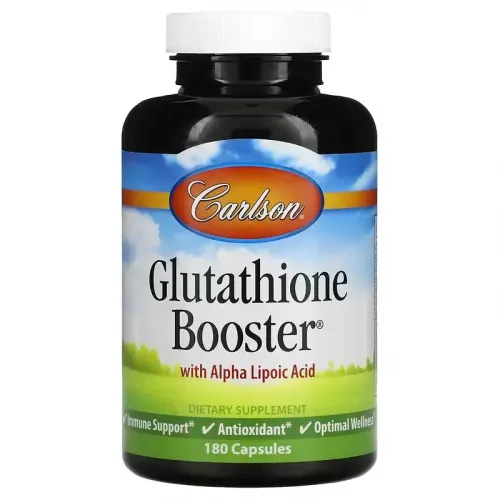 Carlson Labs, Glutathione Booster, добавка з глутатіоном, 180 капсул