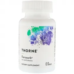 Ferrasorb, залізо з кофакторами, Thorne Research, 60 капсул