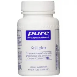 Омега-3 жирные кислоты, фосфолипиды и антиоксиданты, Krill-plex, Pure Encapsulations, комплекс, 60 капсул 