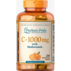 Вітамін С з біофлавоноїдами Puritan's Pride, Vitamin C-1000 мг with Bioflavonoids 200 капсул