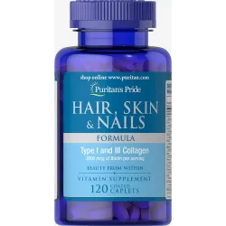 Формула для волосся, шкіри, нігтів, Hair Skin Nails Formula, Puritan's Pride, 120 капсул 