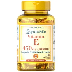 Витамин Е, Vitamin E, Puritan's Pride, 1000 МО, 100 капсул