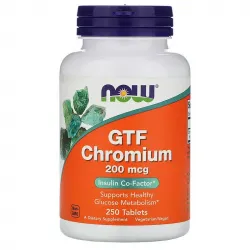 NOW Foods, GTF Chromium, 200 мкг, 250 таблеток