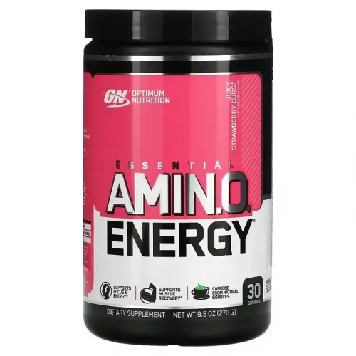 Optimum Nutrition, Essential Amin.O. Energy, соковита полуниця, 270 г