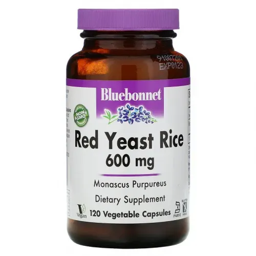 Bluebonnet Nutrition, червоний ферментований рис, 600 мг, 120 вегетаріанських капсул 