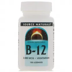 Source Naturals, B-12, 2000 мкг, 100 леденцов