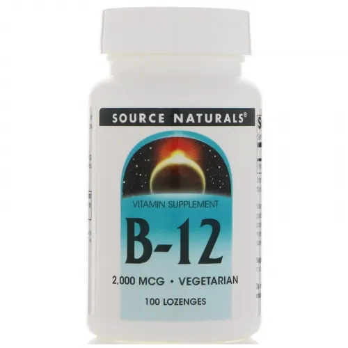 Source Naturals, B-12, 2000 мкг, 100 леденцов