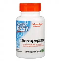 Doctor's Best, серрапептаза Best, 40000 SPU, 90 вегетарианских капсул