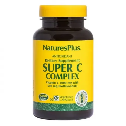 Nature's Plus, Супер комплекс Вітаміну С, 1000 мг, біофлавоноїди, 500 мг, Super C Complex, 90 капсул