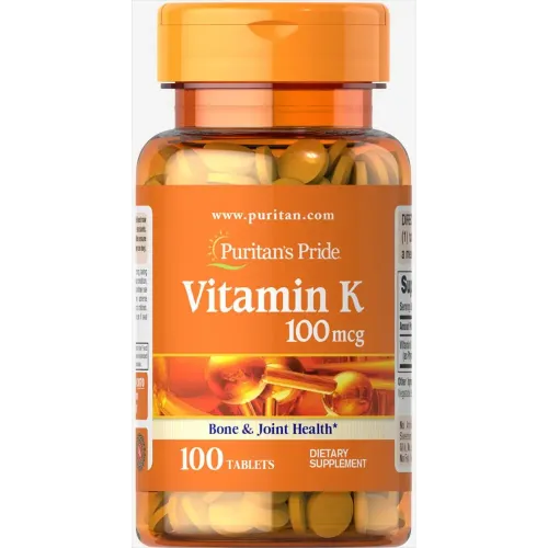 Витамин К, Vitamin K, Puritan's Pride, 100 мкг, 100 таблеток