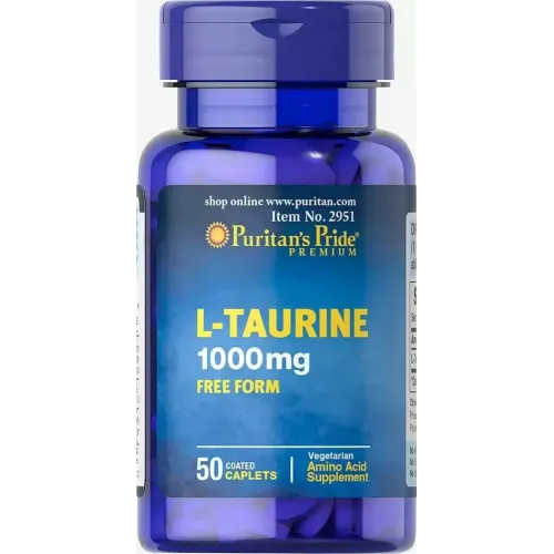 Таурин, L-Taurine, Puritan's Pride, 1000 мг, 50 капсул 