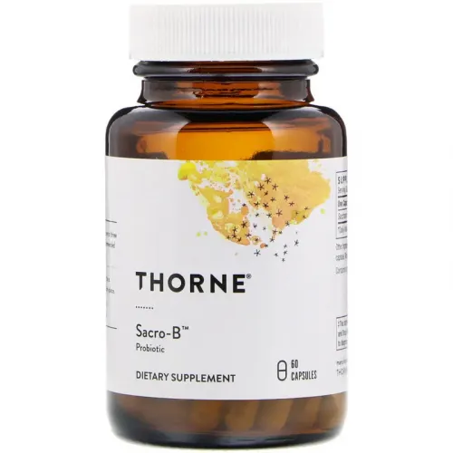 Thorne Research, Sacro-B, цукроміцети буларді, пробіотик, 60 капсул 