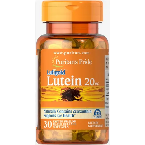 Лютеин для зрения с зеаксантином, Lutein 20 mg with Zeaxanthin, Puritan's Pride, 30 капсул