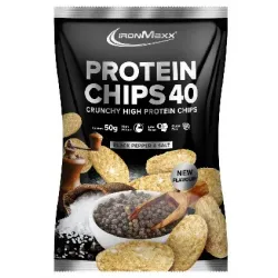 IronMaxx, Protein Chips 40, перець+сіль, 50 г 