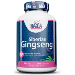 Haya Labs, Siberian Ginseng, 500 мг, 100 капсул