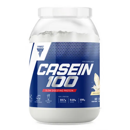 Trec, Casein 100, полуниця-банан, 1800 г 