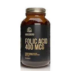 Фолієва кислота, Folic Acid, Grassberg, 400 мкг, 60 капсул