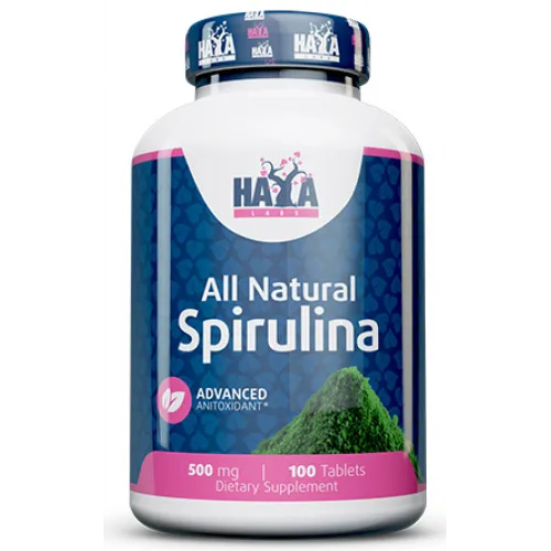 Haya Labs, All Natural Spirulina, 500 мг, 100 таблеток