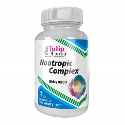 Ноотропний комплекс (L-теанін, Бакопа, Моньєрі, Лимонник, Ашваганда,) Tulip BioPharma - 90 капсул