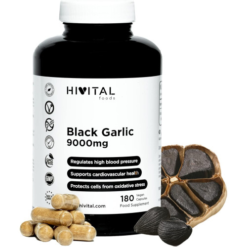 Чорний часник 9000 мг Hivital Foods - 180 капсул
