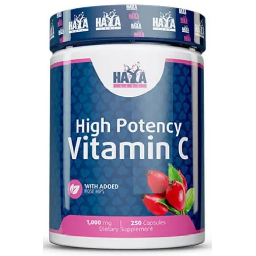 Haya Labs, High Potency Vitamin C 1000 мг with rose hips, 250 капсул