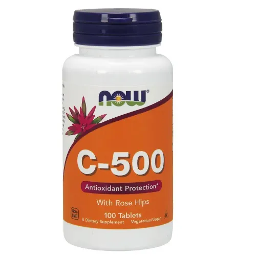 Now Foods, C-500 з шипшиною, 100 пігулок