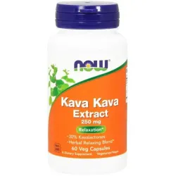 KAVA 30%, Now Foods, 250 мг, 60 вегетаріанських капсул