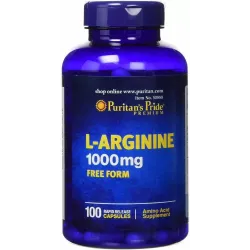 L-аргінін, L-Arginine, Puritans Pride, 1000 мг, 100 капсул 