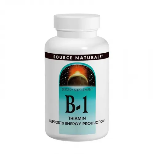 Тиамин, B-1, Thiamin, Source Naturals, 100 мг, 100 таблеток