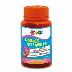 Вітамін Д3, PEDIAKID ВІТАМІН D ВЕДМЕЖУЙКИ / GOMMES VITAMINE D, 60 ЖУВАЛЬНИХ ВІТАМІНІВ