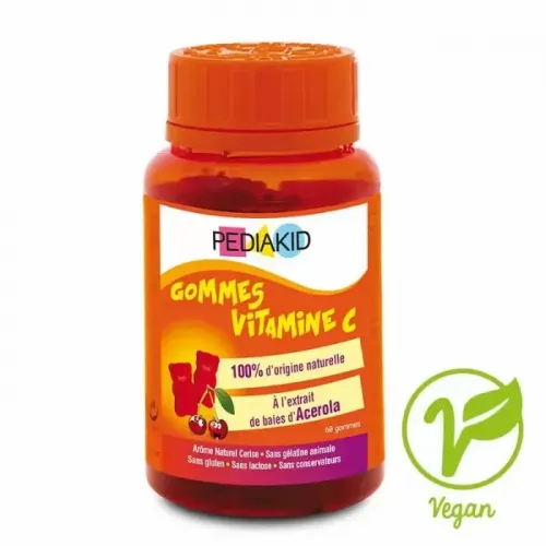 Вітамін С для дітей, Radiergummis Vitamin C, Pediakid, 60 жувальних цукерок