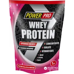 Power Pro, Whey Protein, 1 кг - клубника