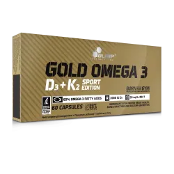 Olimp Nutrition, Gold Omega 3 D3+K2 sport edition 60 капс