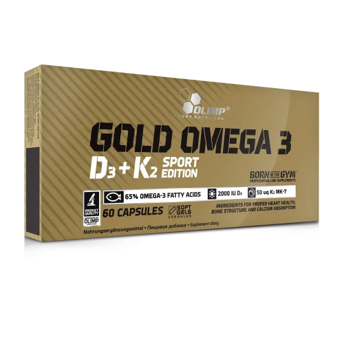 Olimp Nutrition, Gold Omega 3 D3+K2 sport edition 60 капс